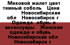 Меховой жилет цвет темный соболь › Цена ­ 24 000 - Новосибирская обл., Новосибирск г. Одежда, обувь и аксессуары » Женская одежда и обувь   . Новосибирская обл.,Новосибирск г.